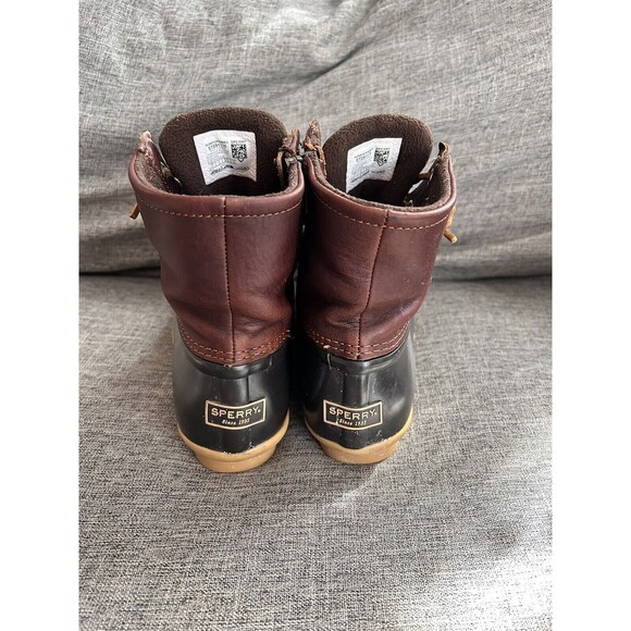 Sperry Duck Boots Womens Size 7 Weatherproof Brown Rain Shoes STS91176 - Picture 2 of 12